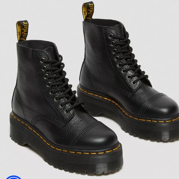 Dr. Martens Black Leather Sinclair Boots - Picture 2 of 13